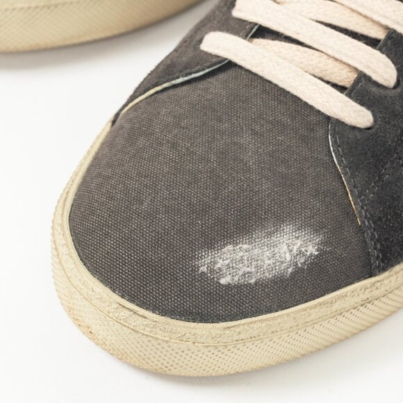 Saint Laurent Court Classic SL/06 "Black" Distressed Signature Low-Top Sneakers - Picture 7 of 12